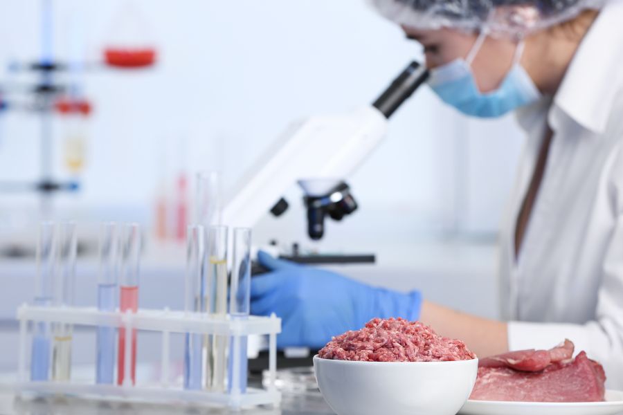 scientist inspecting raw food for aluminum contaminants