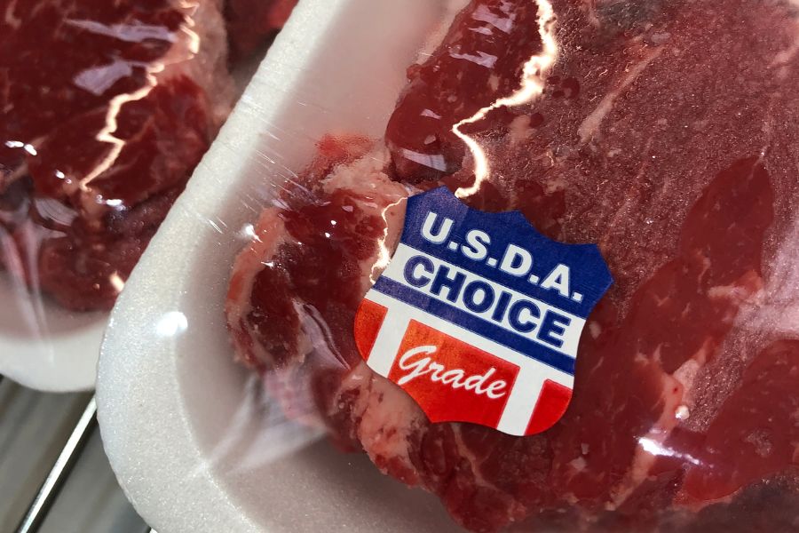 pack fresh meat with USDA choice label