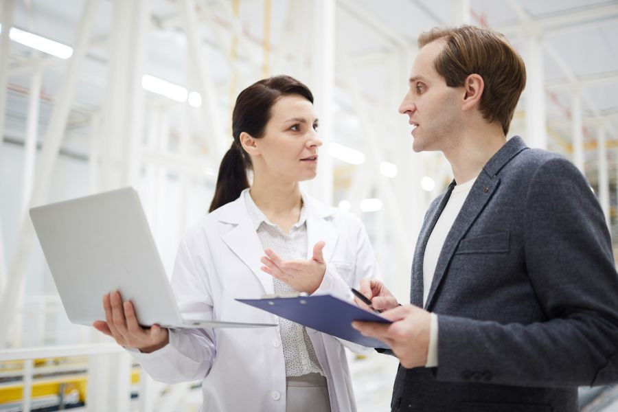 staff of food company checking system