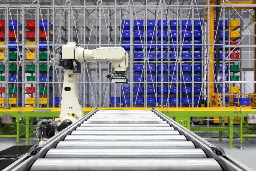 robotic palletizer conveyor